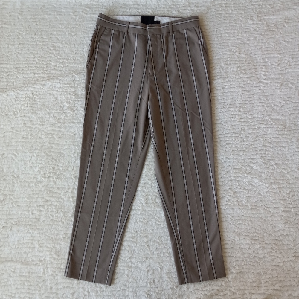 ASOS Striped Smart Pant Trouser Beige 30/32